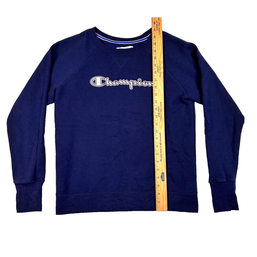 Champion Athleticwear Sweatshirt Mens Small Blue Crew Neck Pullover Spellout - Picture 4 of 6